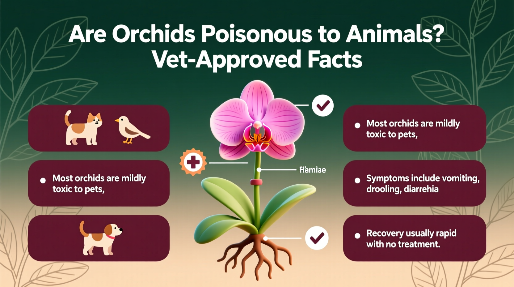 are orchids poisonous to animals