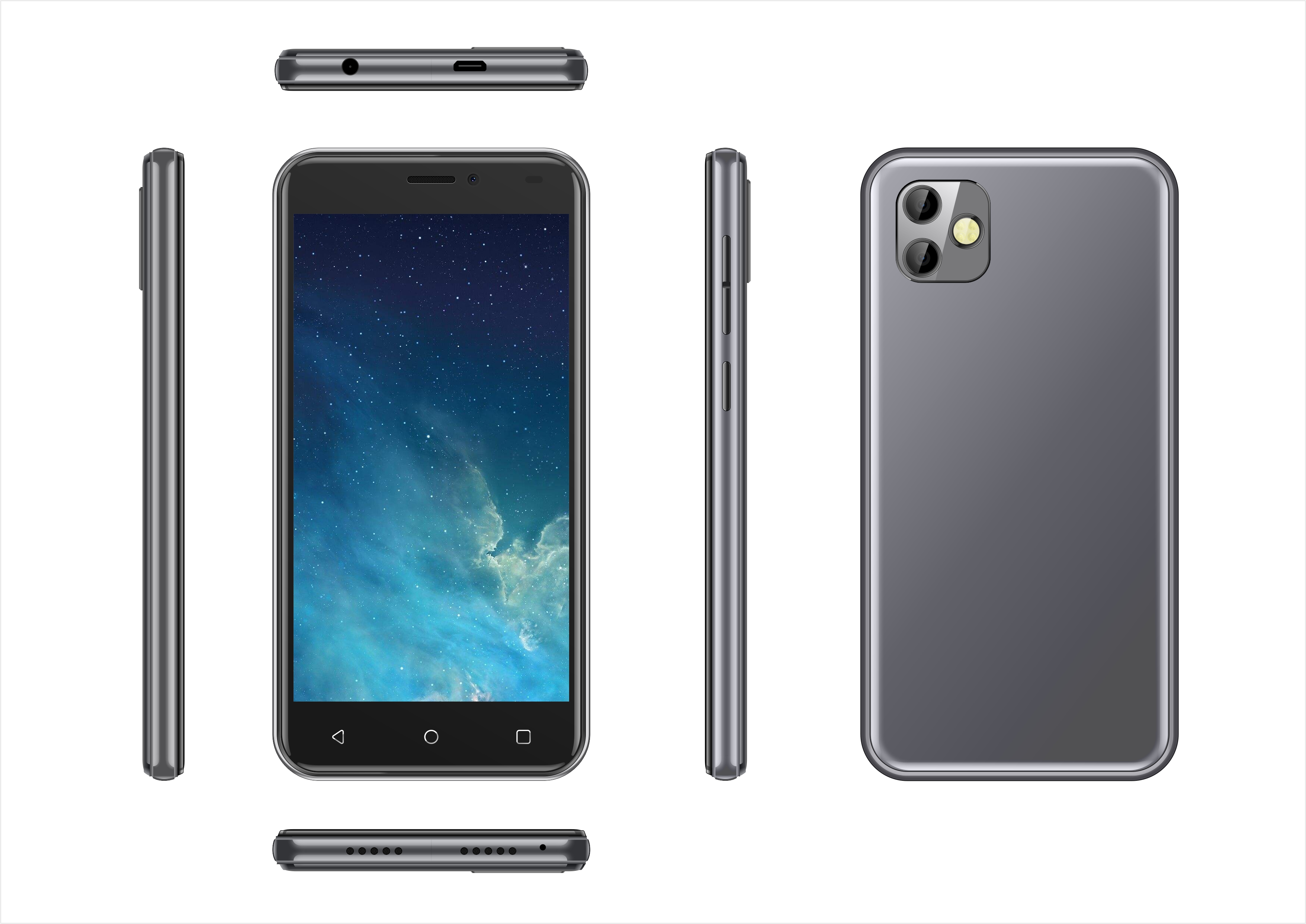 5英寸4g oem/odm四核安卓手机带高清ips屏幕双摄像头2300mah电池