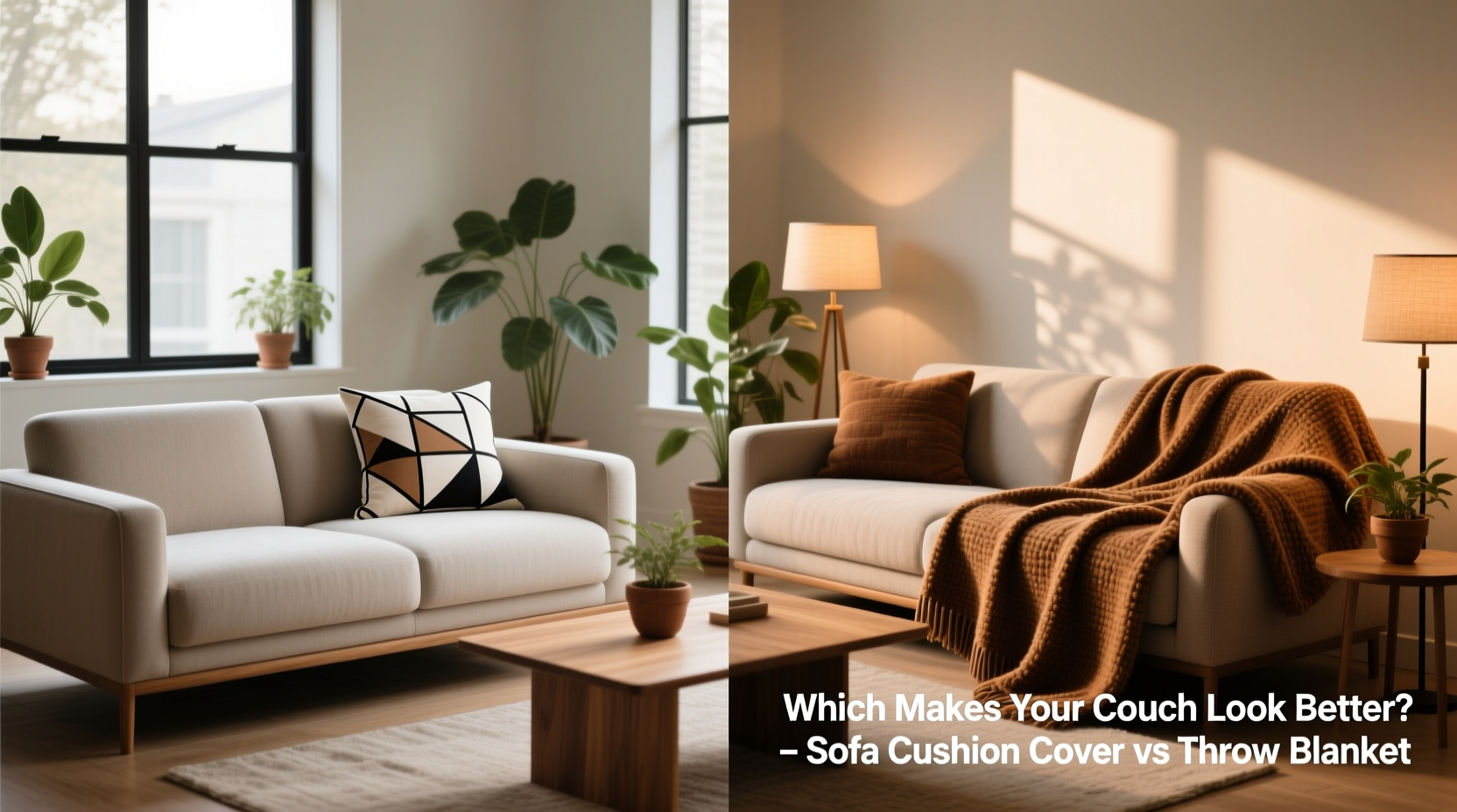 sofa cushion cover vs throw blanket which actually makes your couch look better and when
