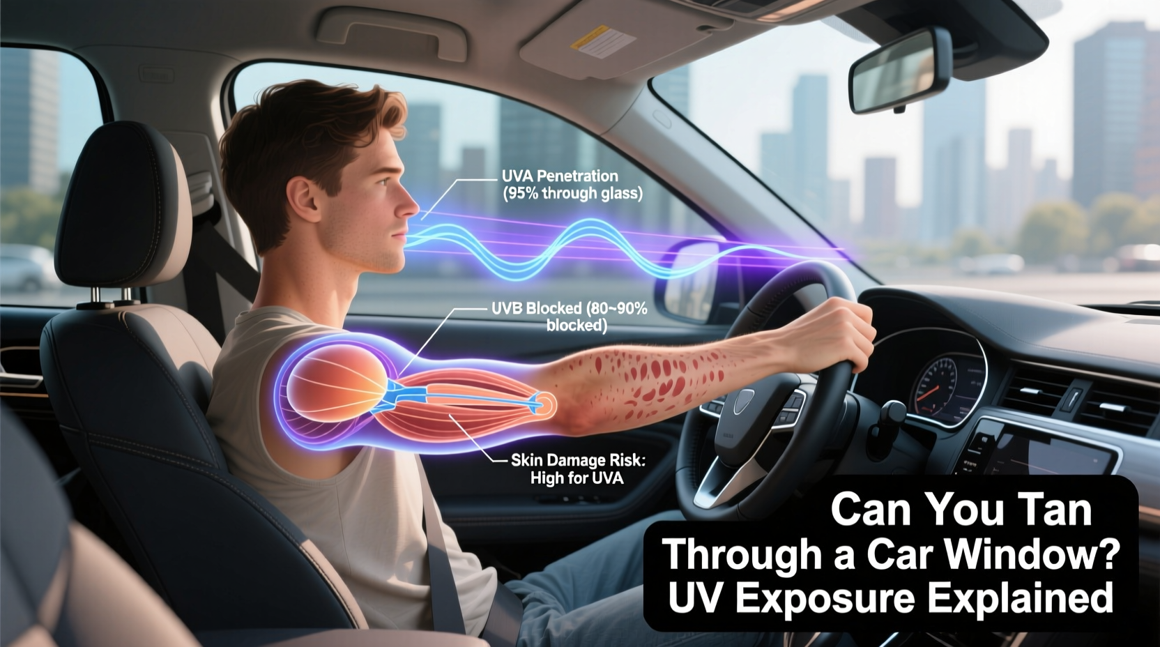 can you tan through a car window