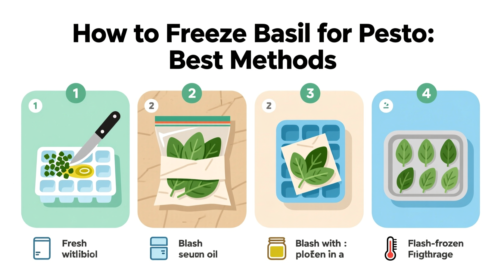 how to freeze basil for pesto