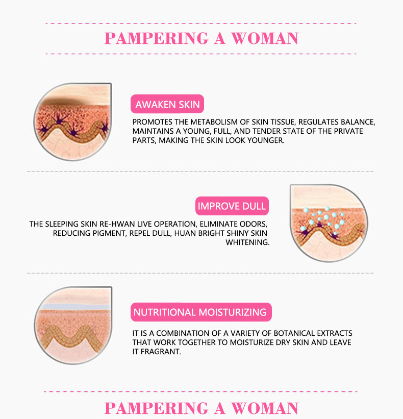 OEM Women Vaginal Lips Private Part Pink Underarm Intimate Whitening Dark Nipple Anal Bleaching Cream Skin Care Body Whitening C