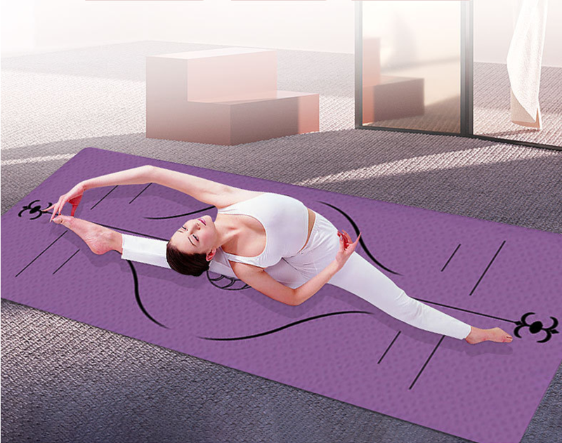 Double Layer Single Layer Tpe Yoga Mat Custom Logo 6 Mm For Yoga Exercisers 0