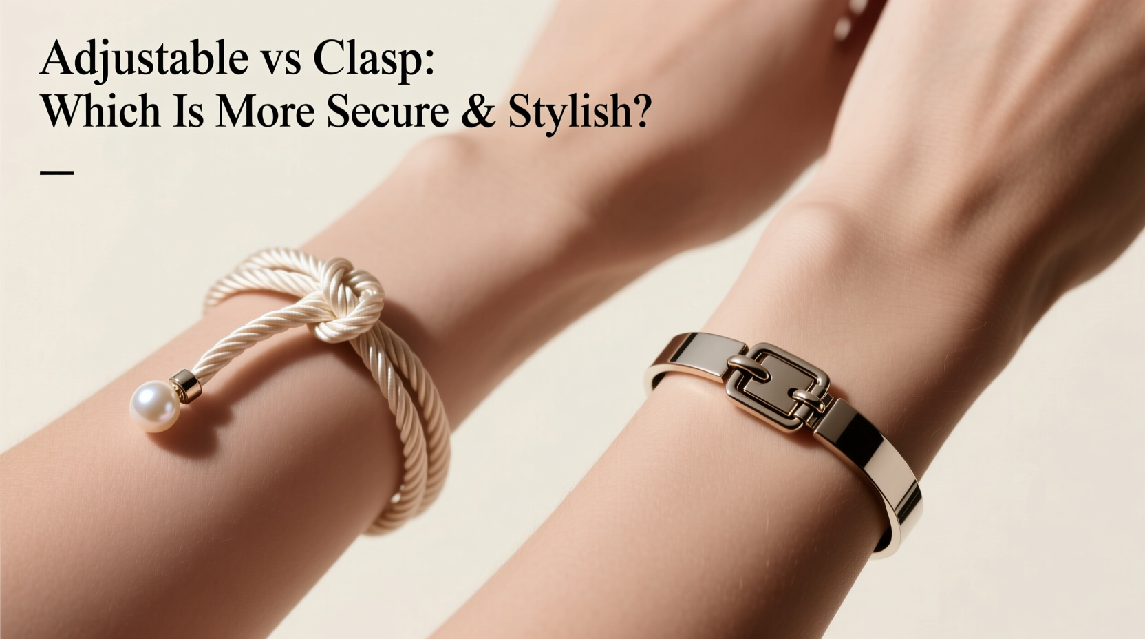adjustable vs clasp pearl bracelets which is more secure stylish
