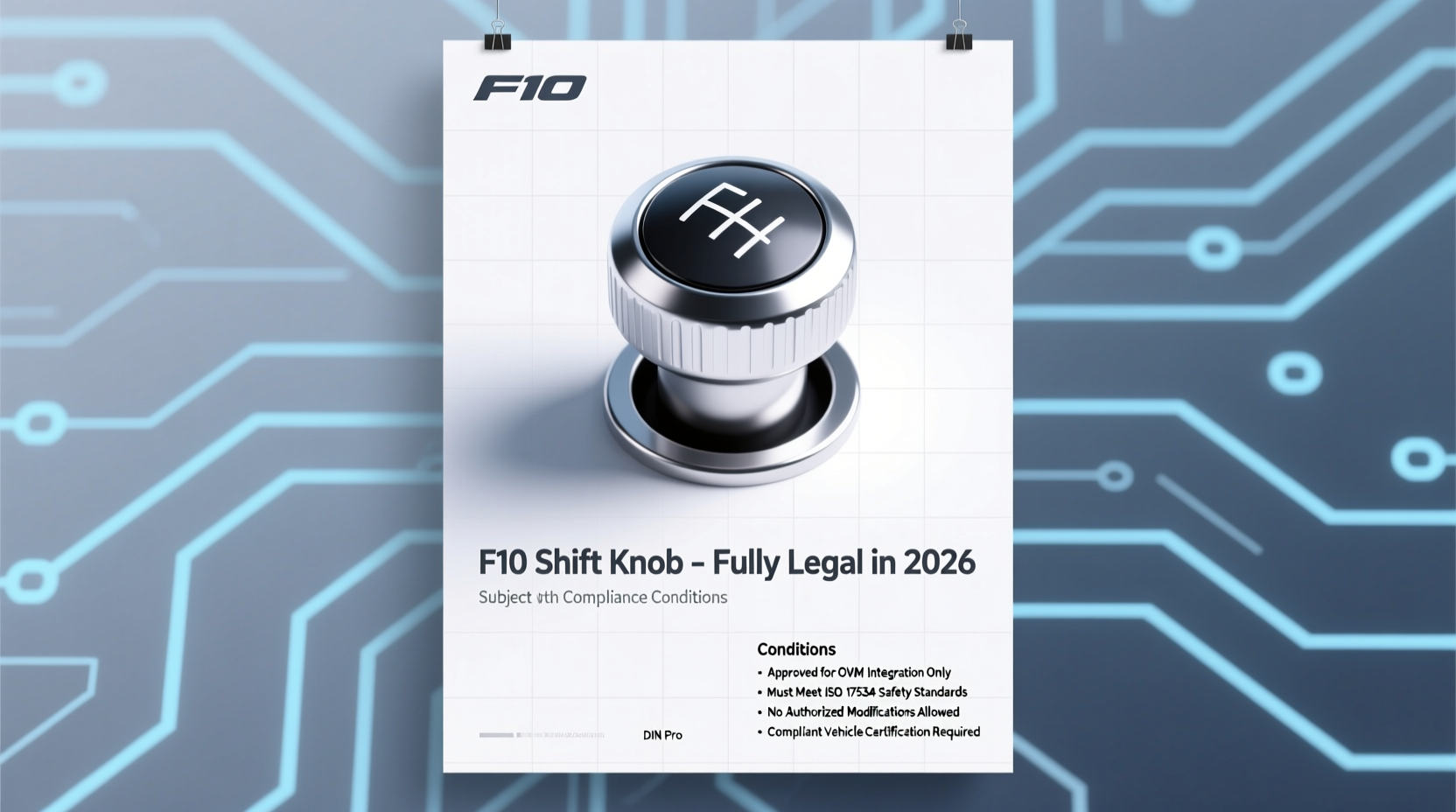 f10 shift knob legality 2026