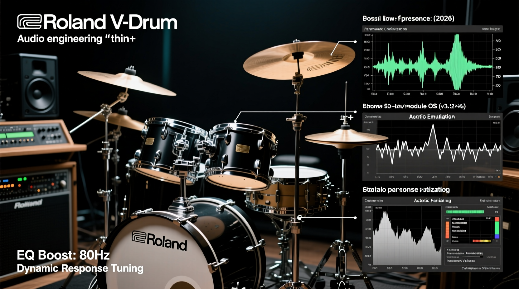 Why do Roland V-Drums sound 'thin' compared to acoustic kits in live gig monitoring — and how to fix it with EQ + module firmware settings in 2026