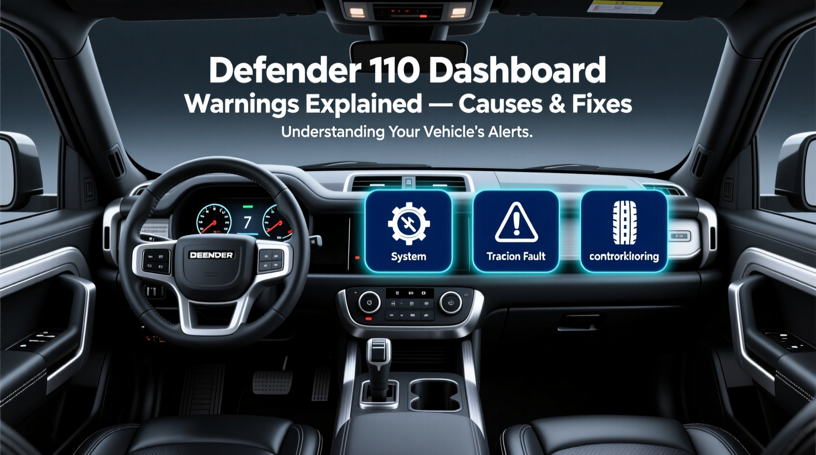 defender 110 dashboard warnings