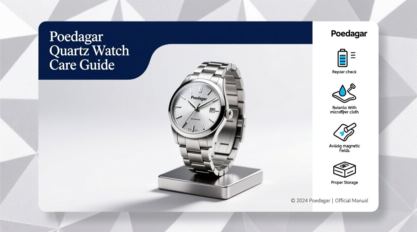 complete guide to maintaining and caring for your poedagar quartz watch