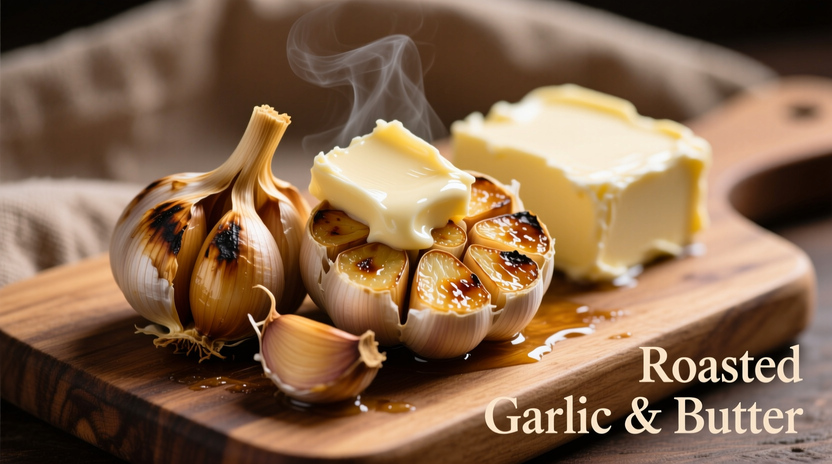 roasted garlic and butter