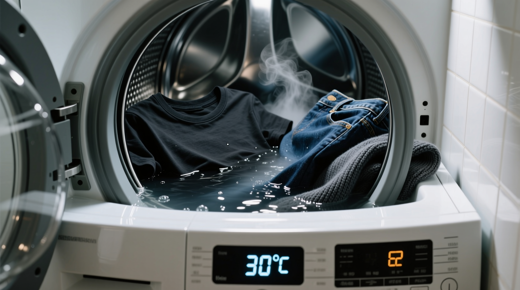 what temperature to wash dark clothes
