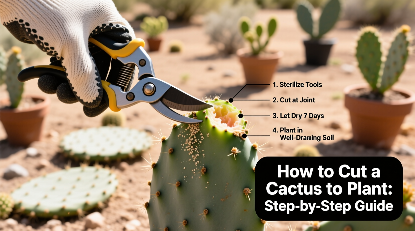how to cut a cactus to plant