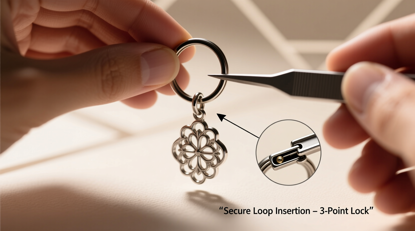 step by step guide to securely attach a pendant to your keychain for lasting style
