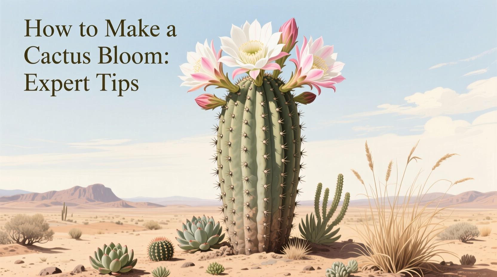 how to make a cactus bloom