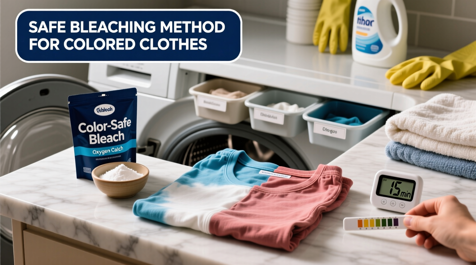 safe and effective methods for how to bleach colored clothes without damage