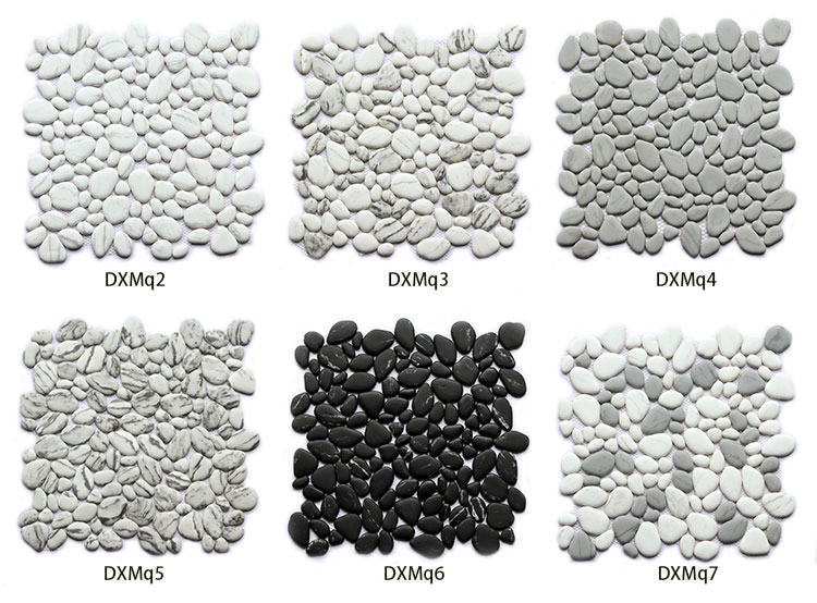 30x30CM Random Pebble Tiles Marble Look Mosaic Tile