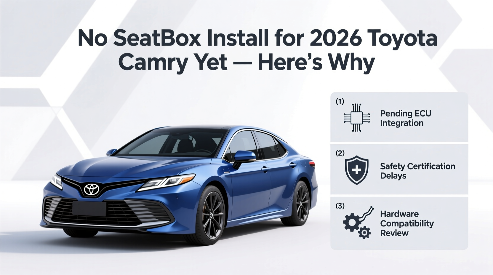 seatbox install toyota camry 2026