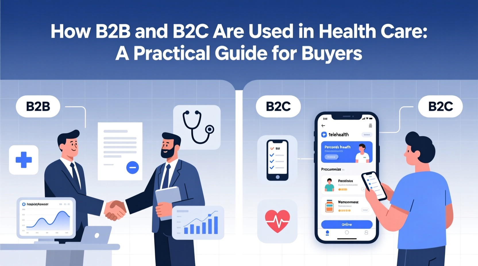 how b2b and b2c are used in health care