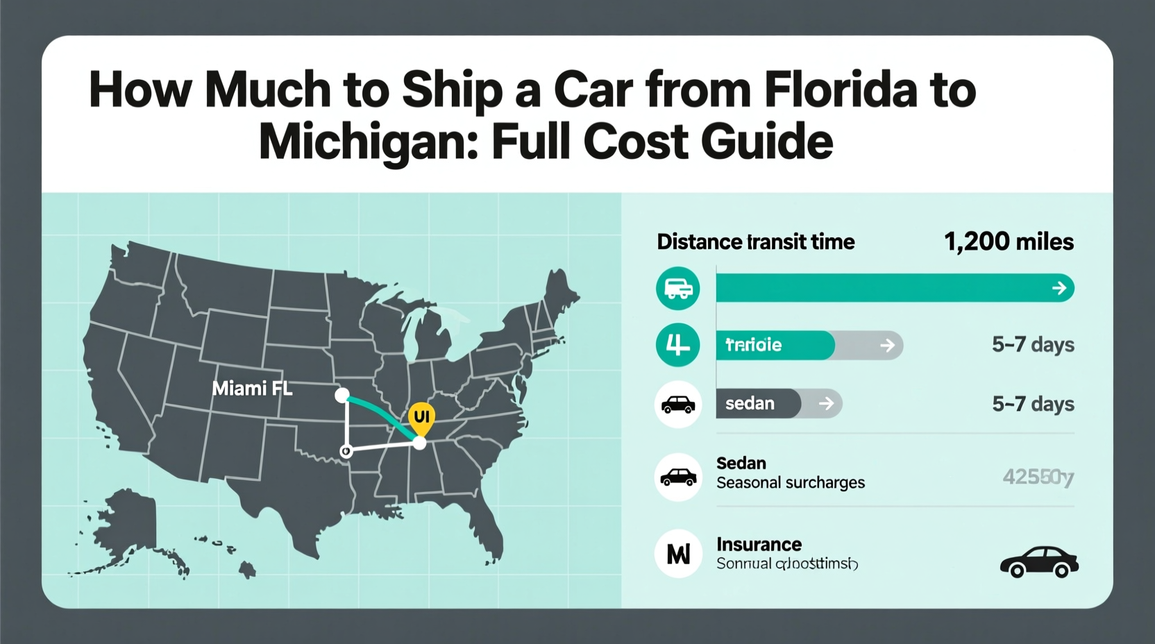 how much to ship a car from florida to michigan