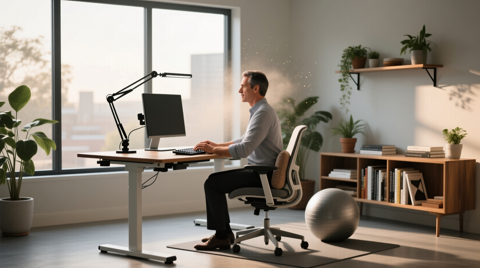 small adjustments for desk posture