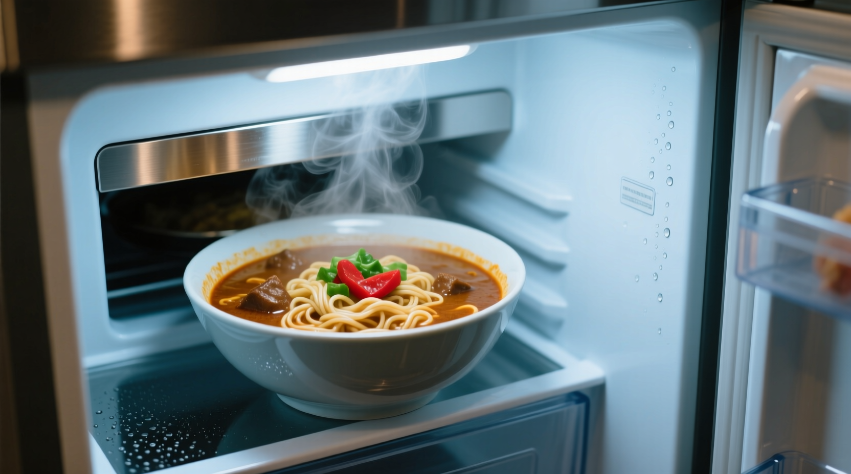 can you put hot food in fridge