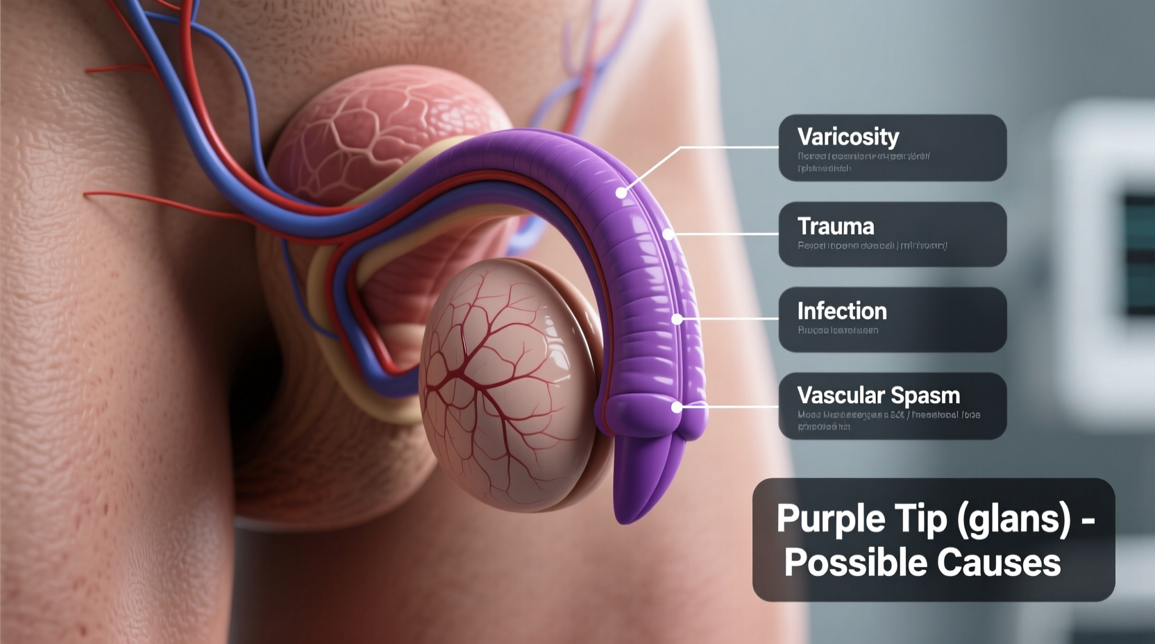 purple tip on penis causes treatment and when to worry