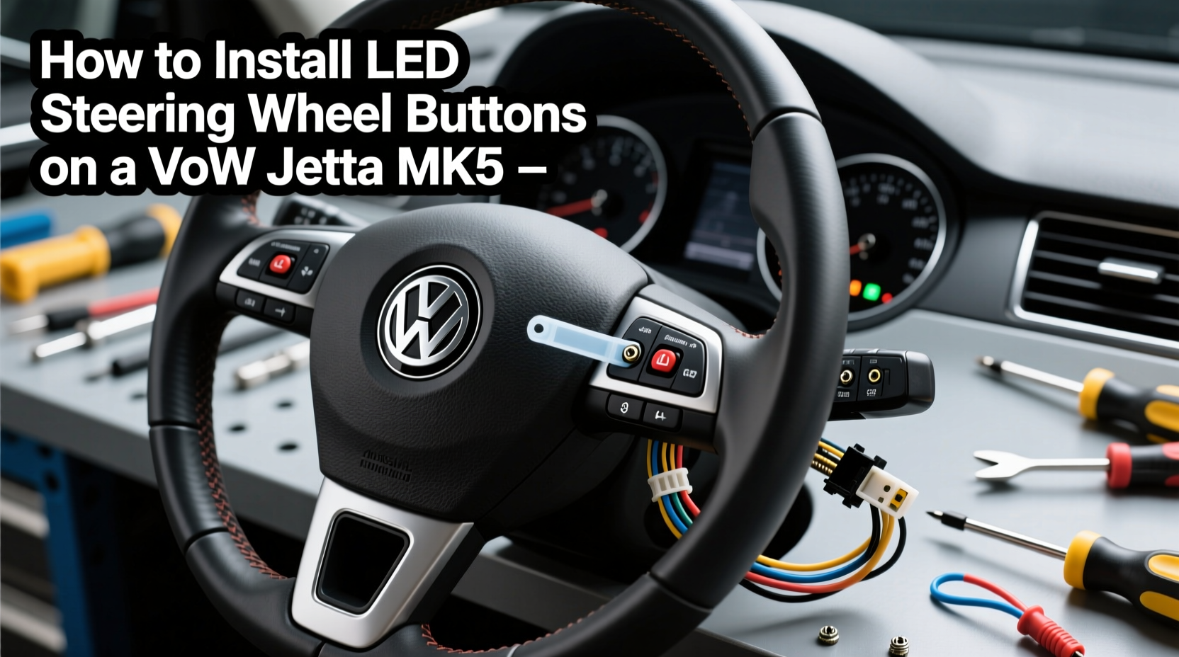 ledsteering wheel jetta mk5 install