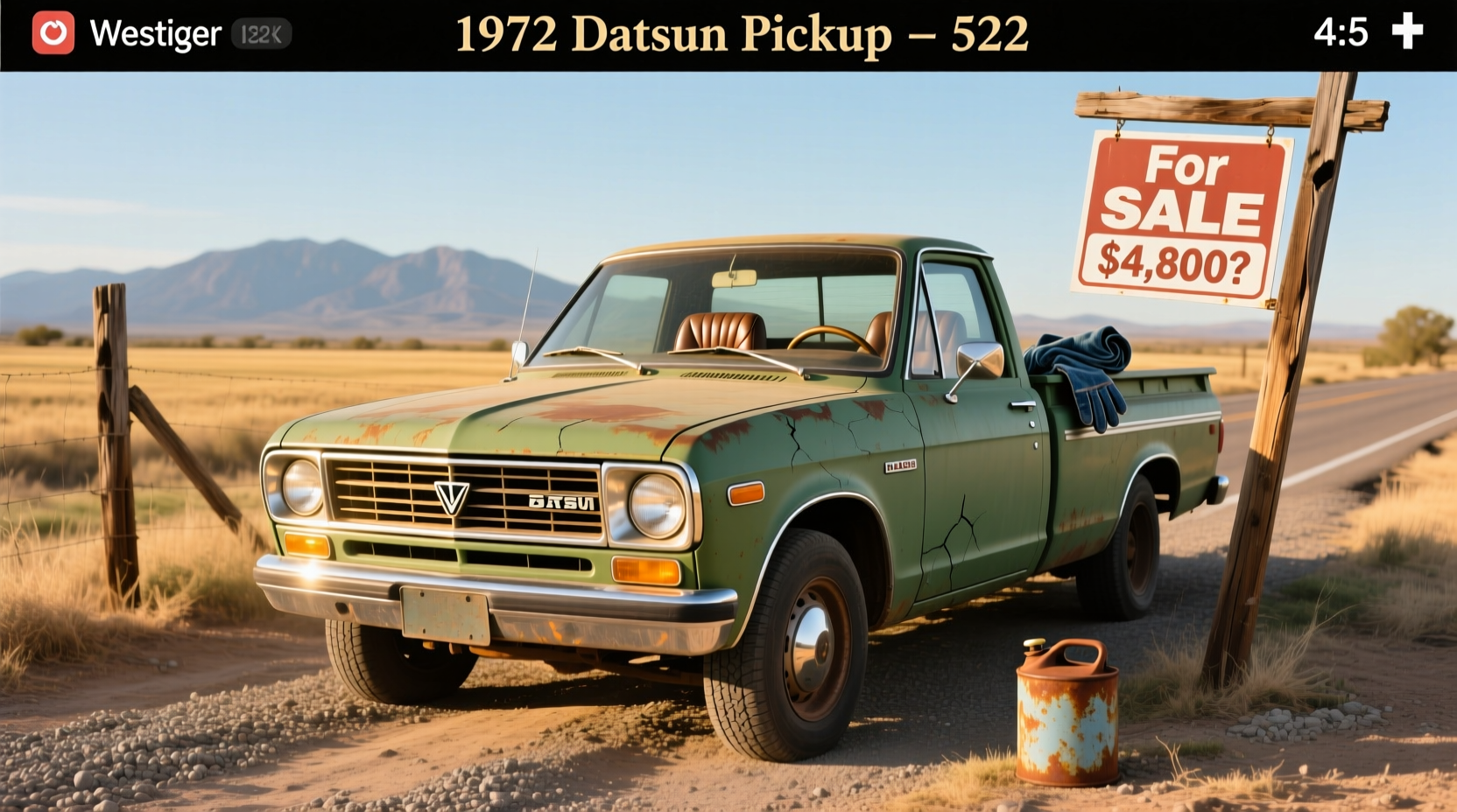 1972 Datsun pickup truck for sale