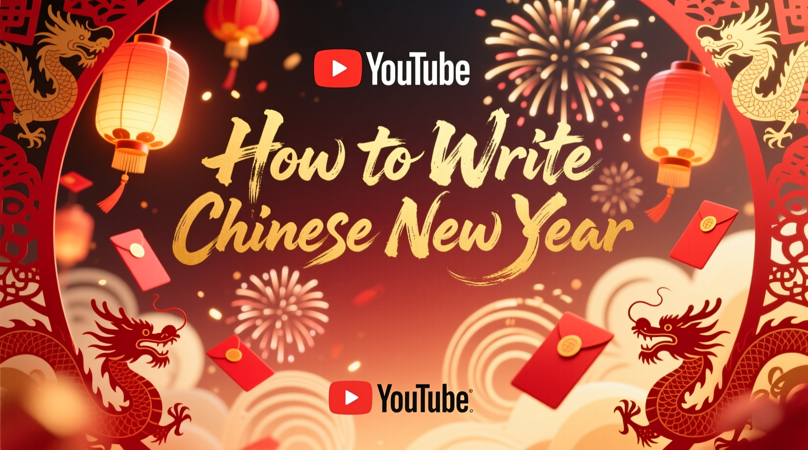 how to write chinese new year you tube