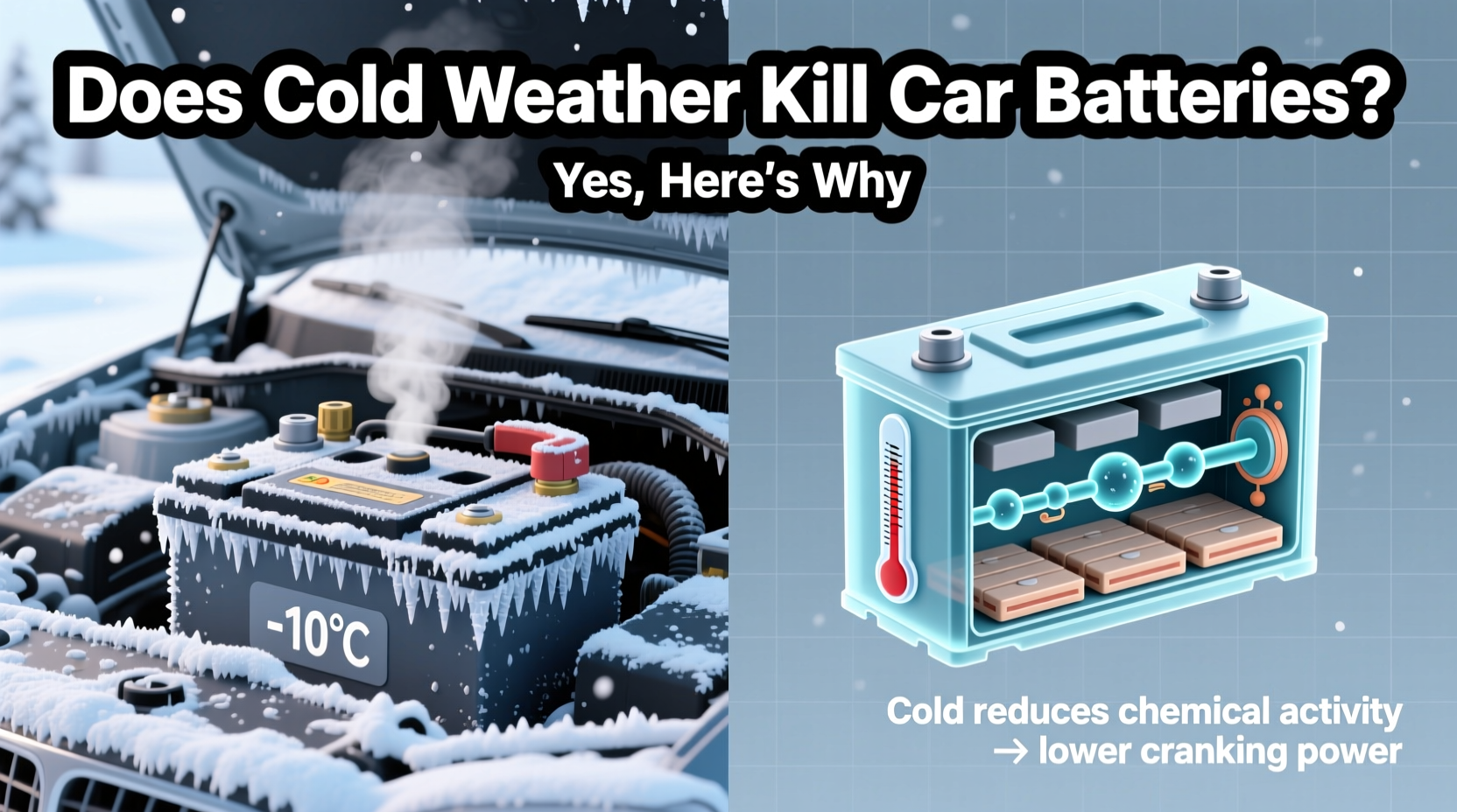does cold weather kill car batteries