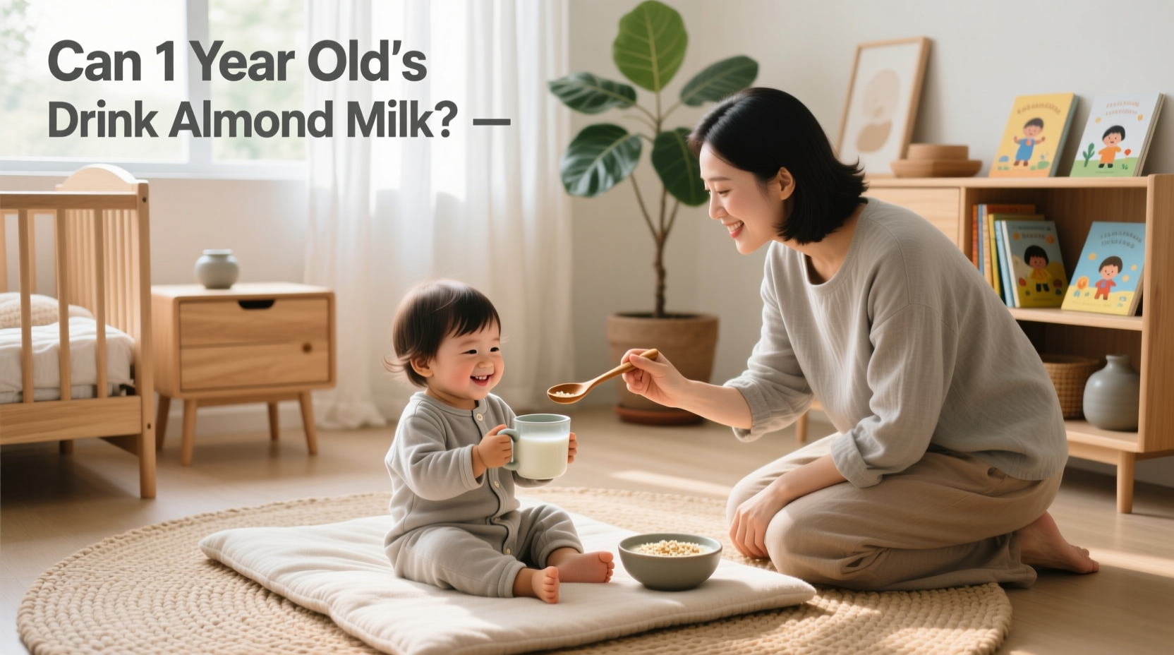 can 1 year olds drink almond milk safely