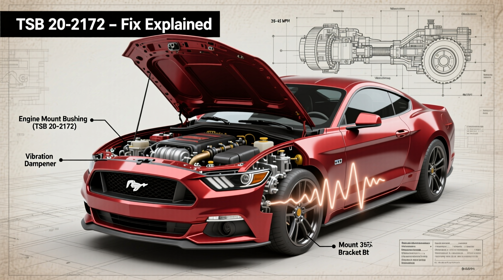 2018 mustang shudder 35 45 mph