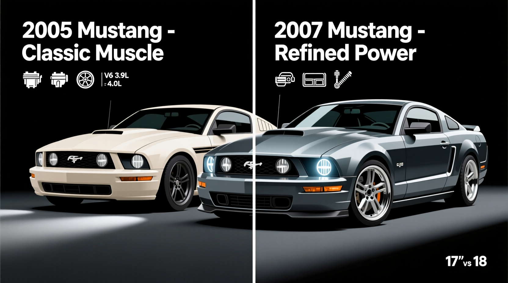 2005 vs 2007 Mustang: Key Differences You Must Know