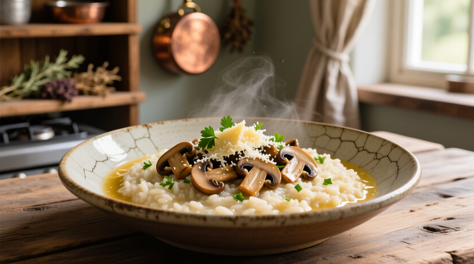 cauliflower mushroom risotto