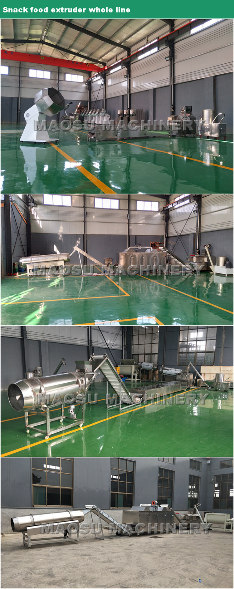 Low price good quality corn snacks food extruder corn puff making machine