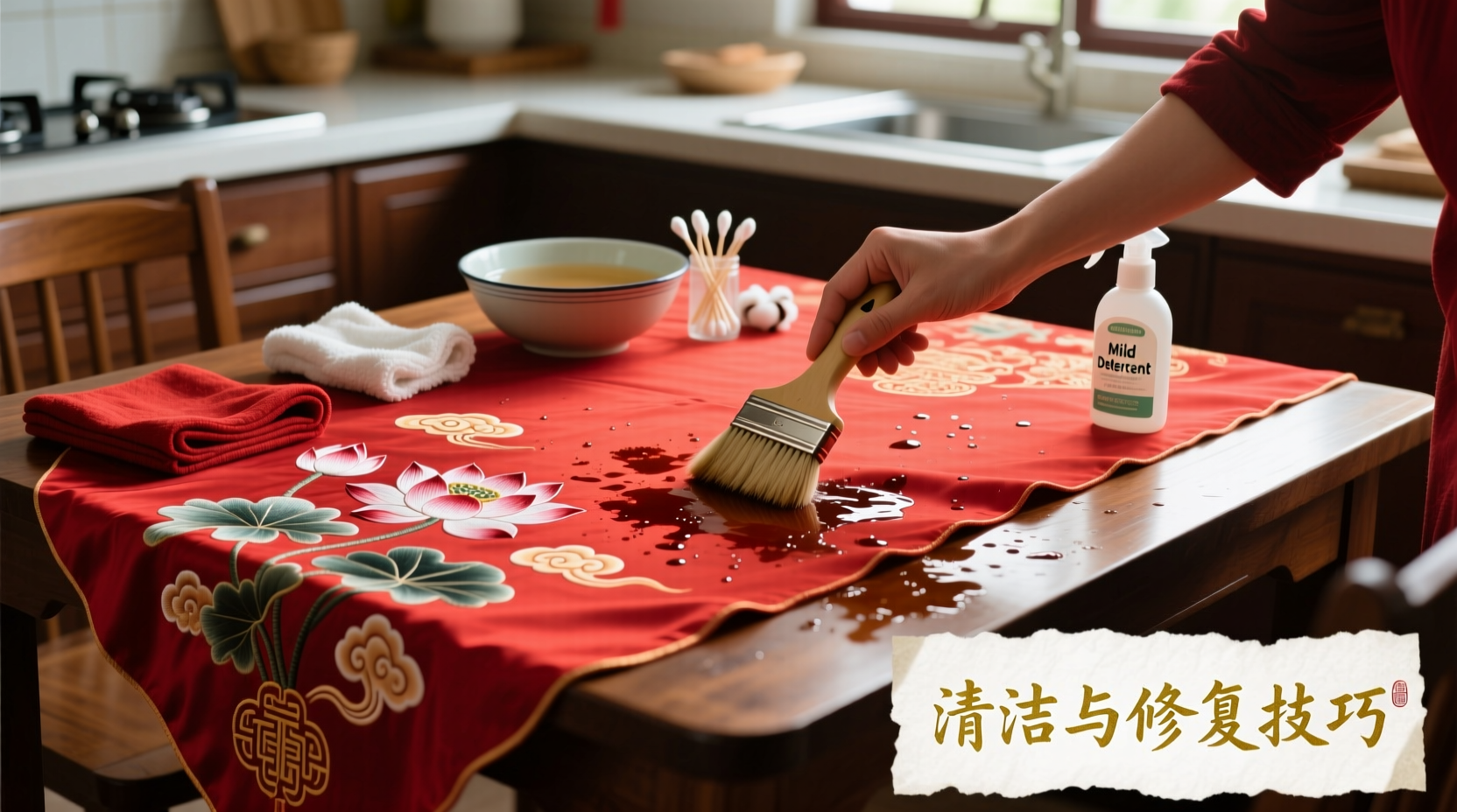 effective techniques to clean and restore your red new year tablecloth
