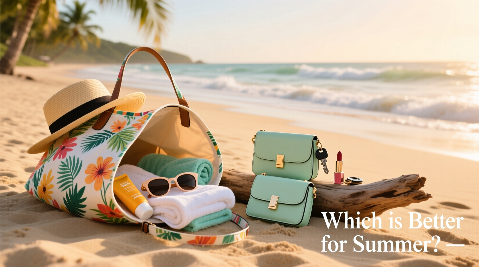 large beach bag vs small purse which is better for summer