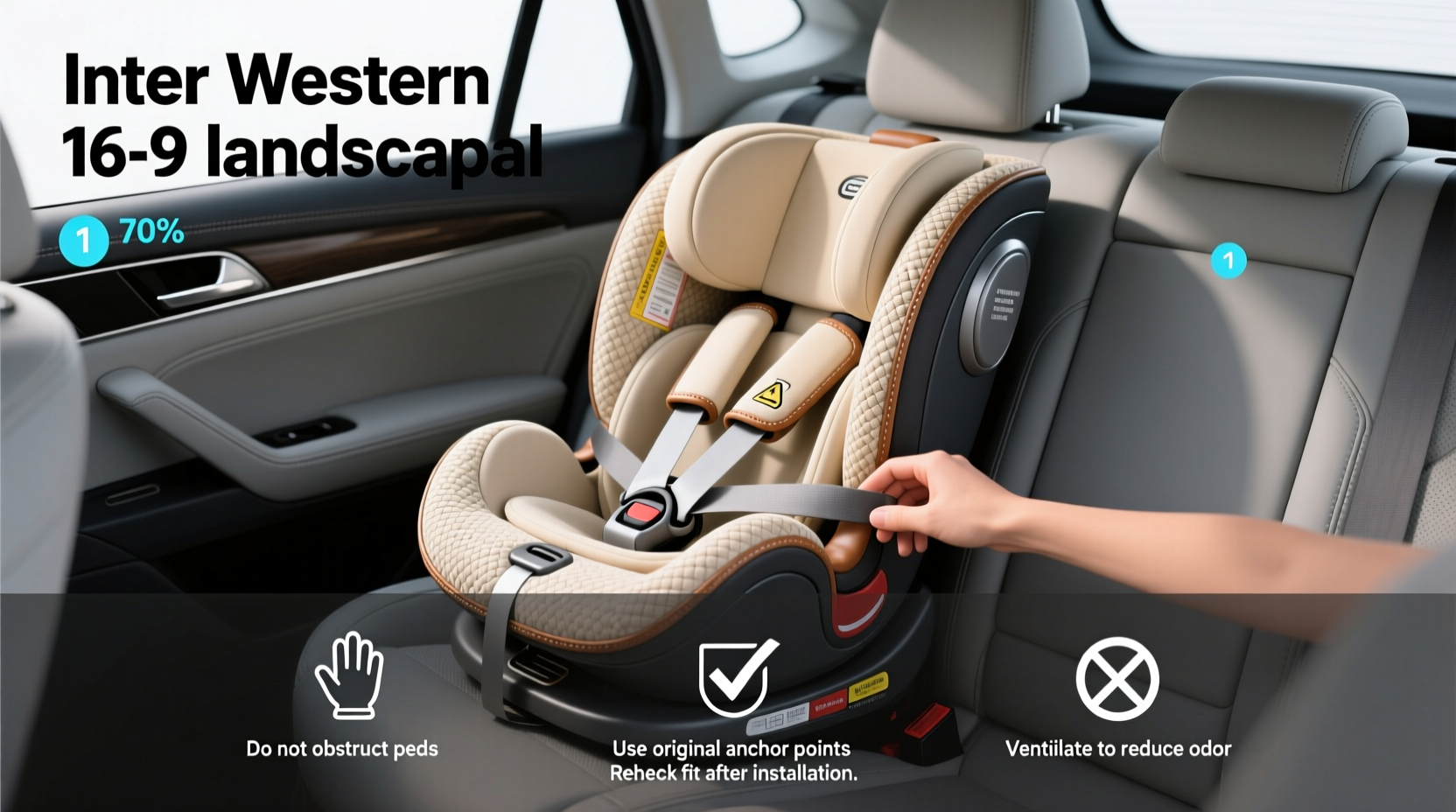 child car seat protector beige