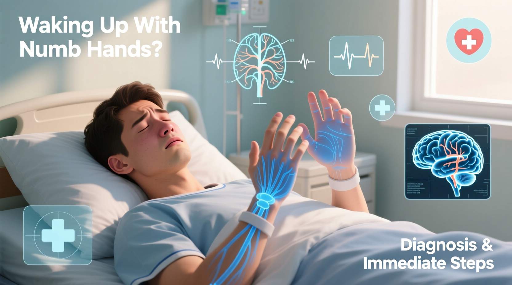 waking up with numb hands causes diagnosis and what to do