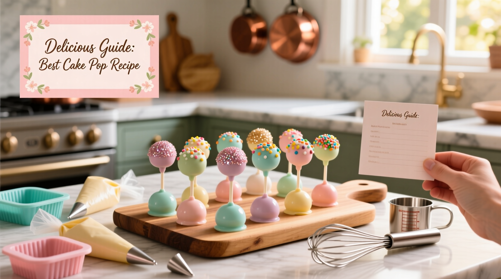 delicious guide to the best recipe for cake pops with handy baking tools