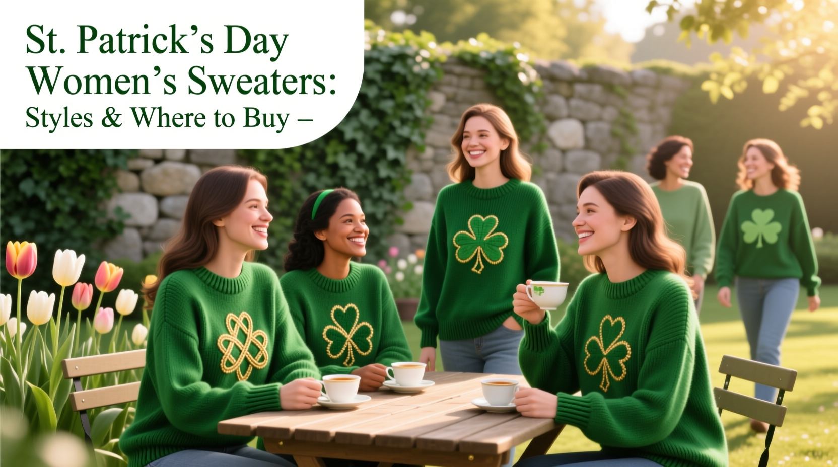 st patrick day womens sweaters
