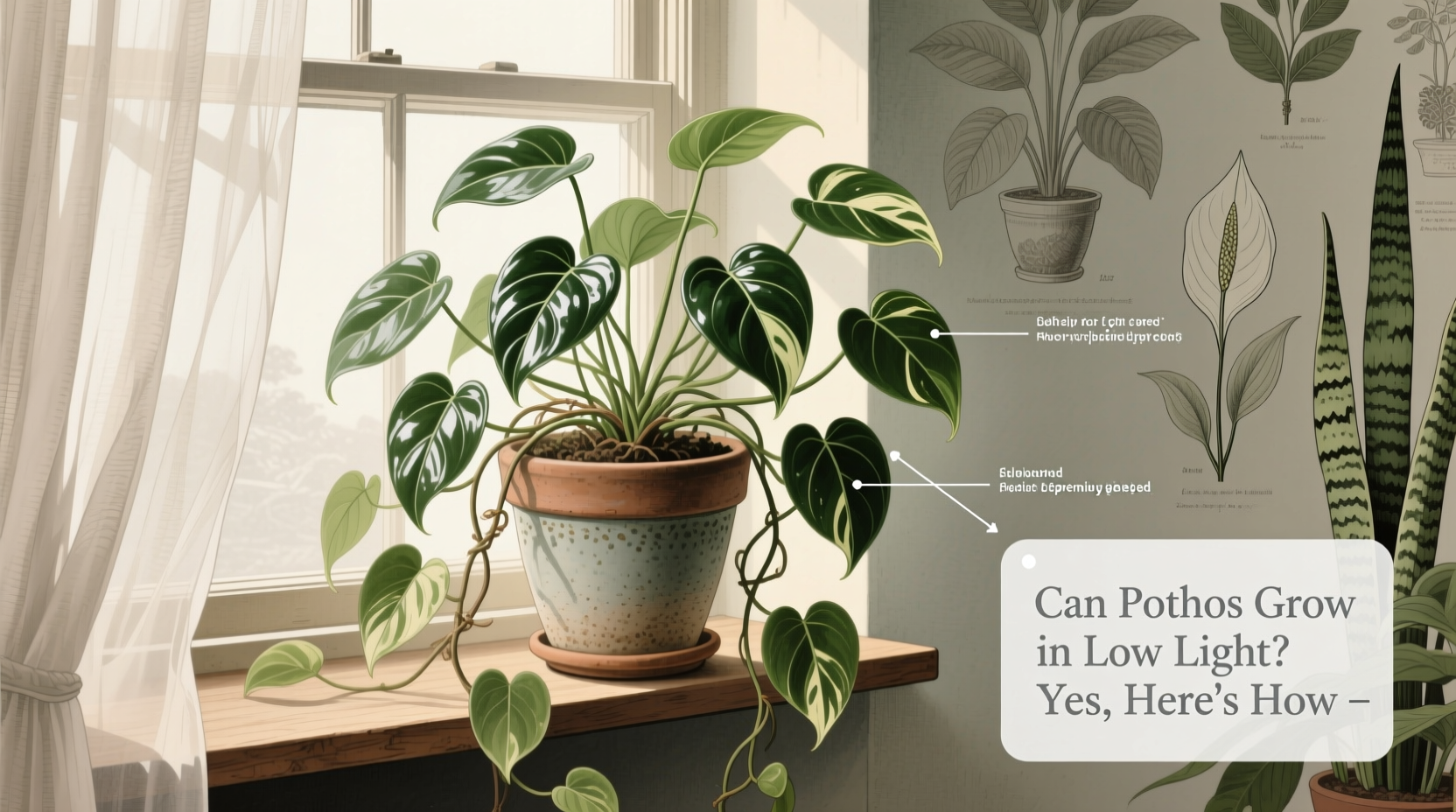 can pothos grow in low light