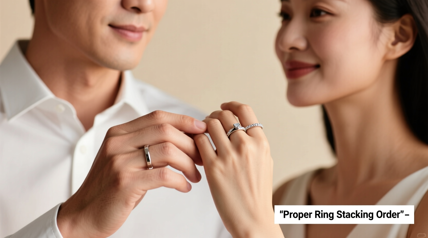 how to wear an engagement and wedding ring