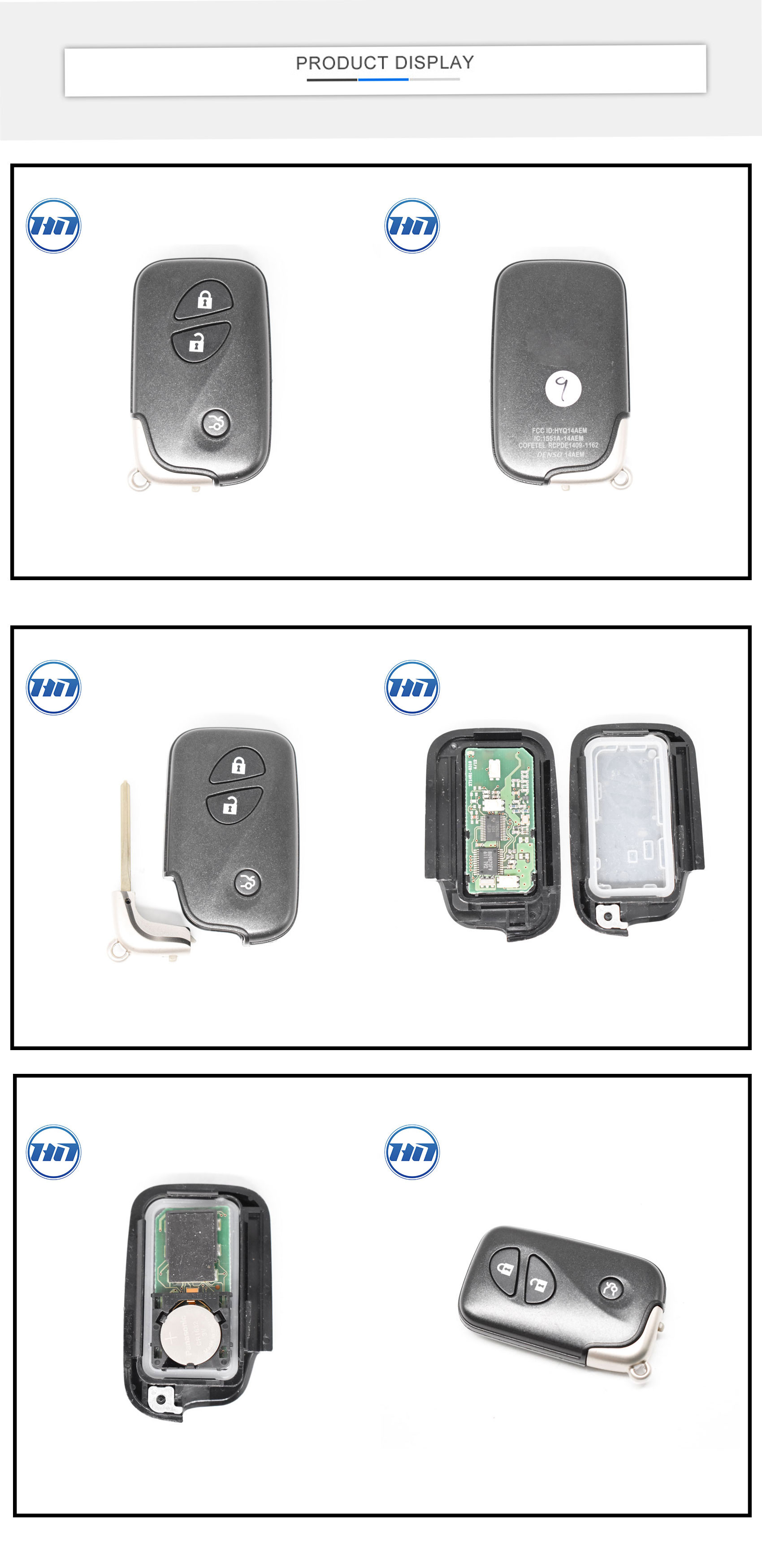 Original 3 Buttons Auto Car Key FCCID HYQ14AEM FSK 315MHz 4D Car Key Blanks 271451-0310