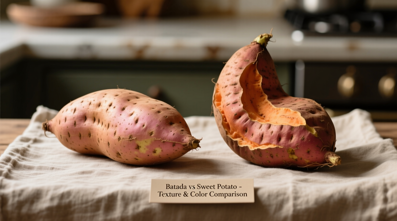 Batata and sweet potato side-by-side comparison