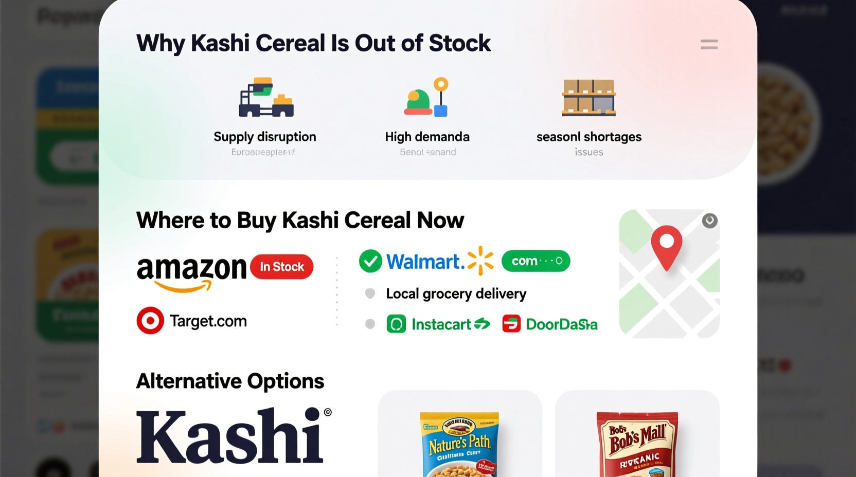 why is kashi cereal out of stock potential reasons where to buy