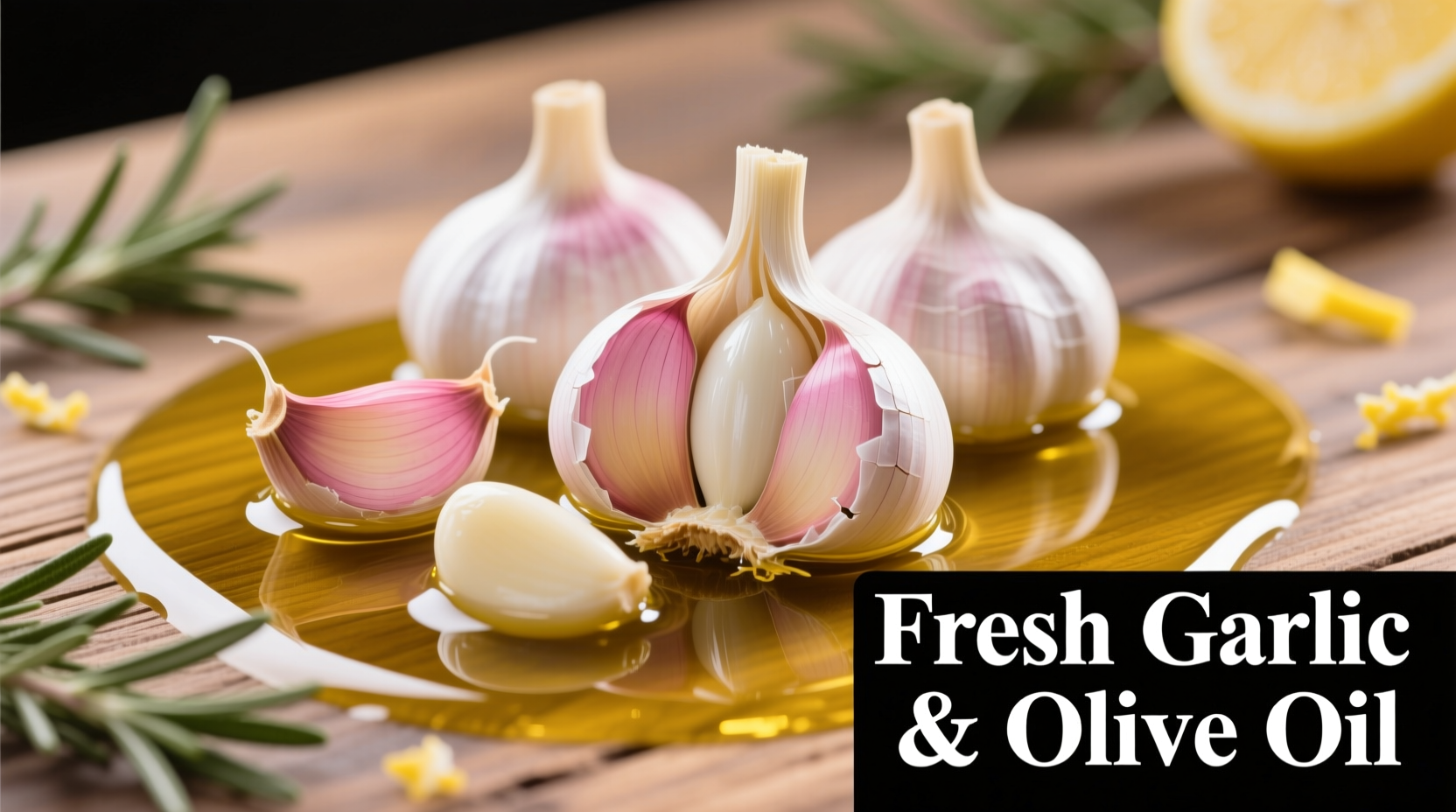 Fresh garlic cloves in olive oil dressing