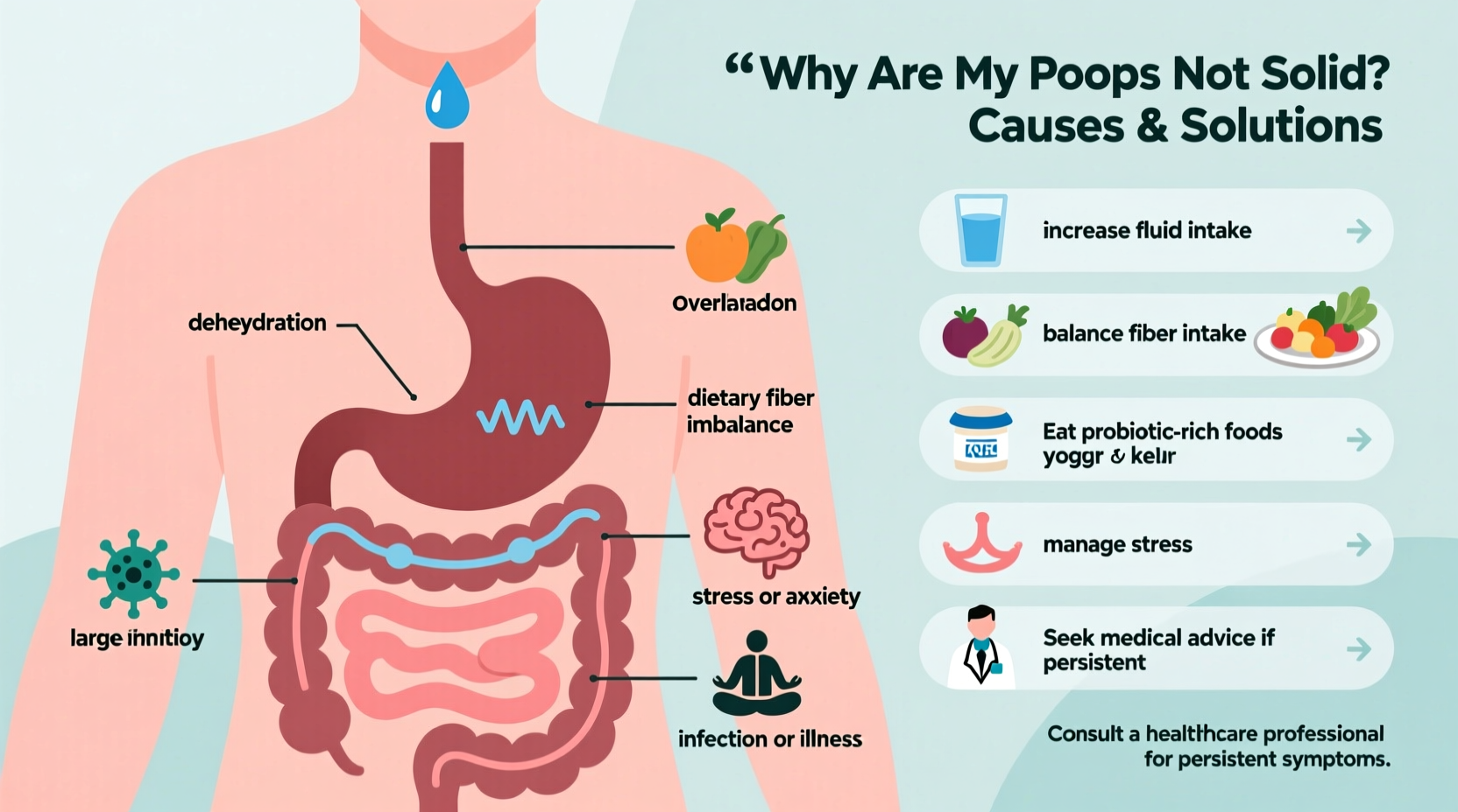 why are my poops not solid causes and what to do