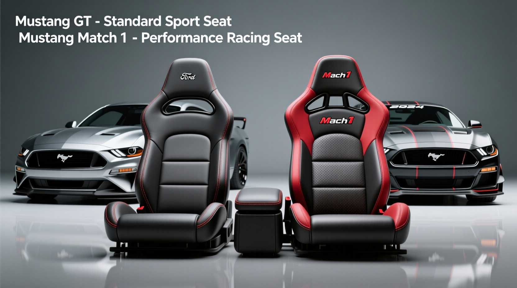 mustang gt vs mach 1 bucket seats