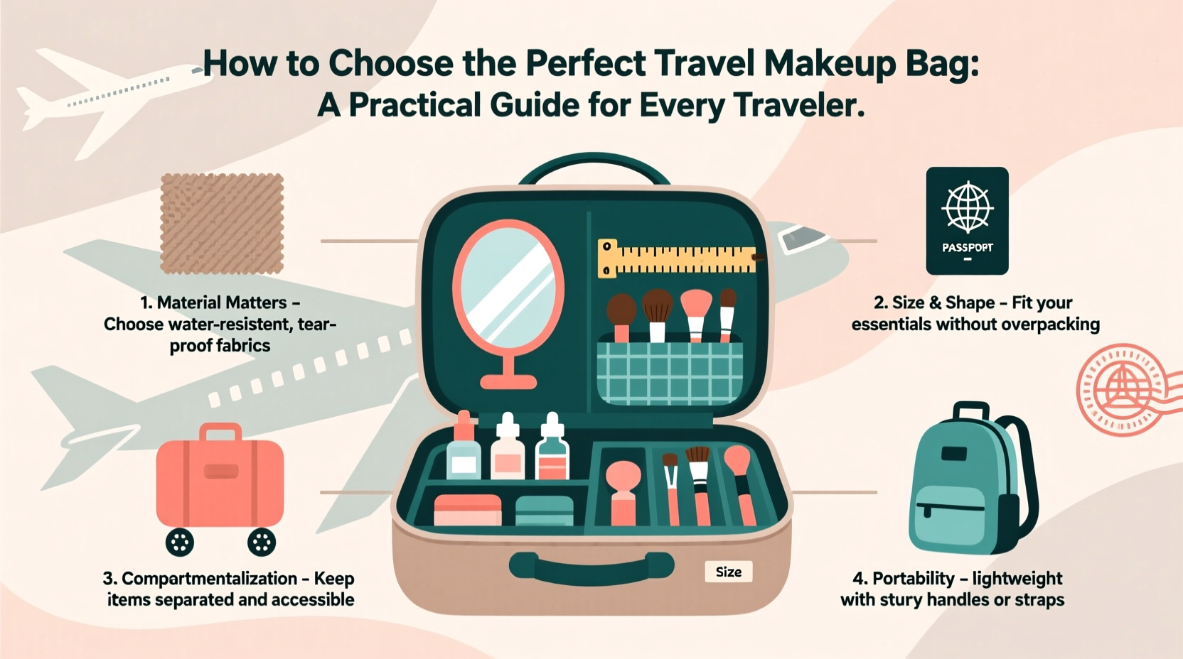 how to choose the perfect travel makeup bag a practical guide for every traveler
