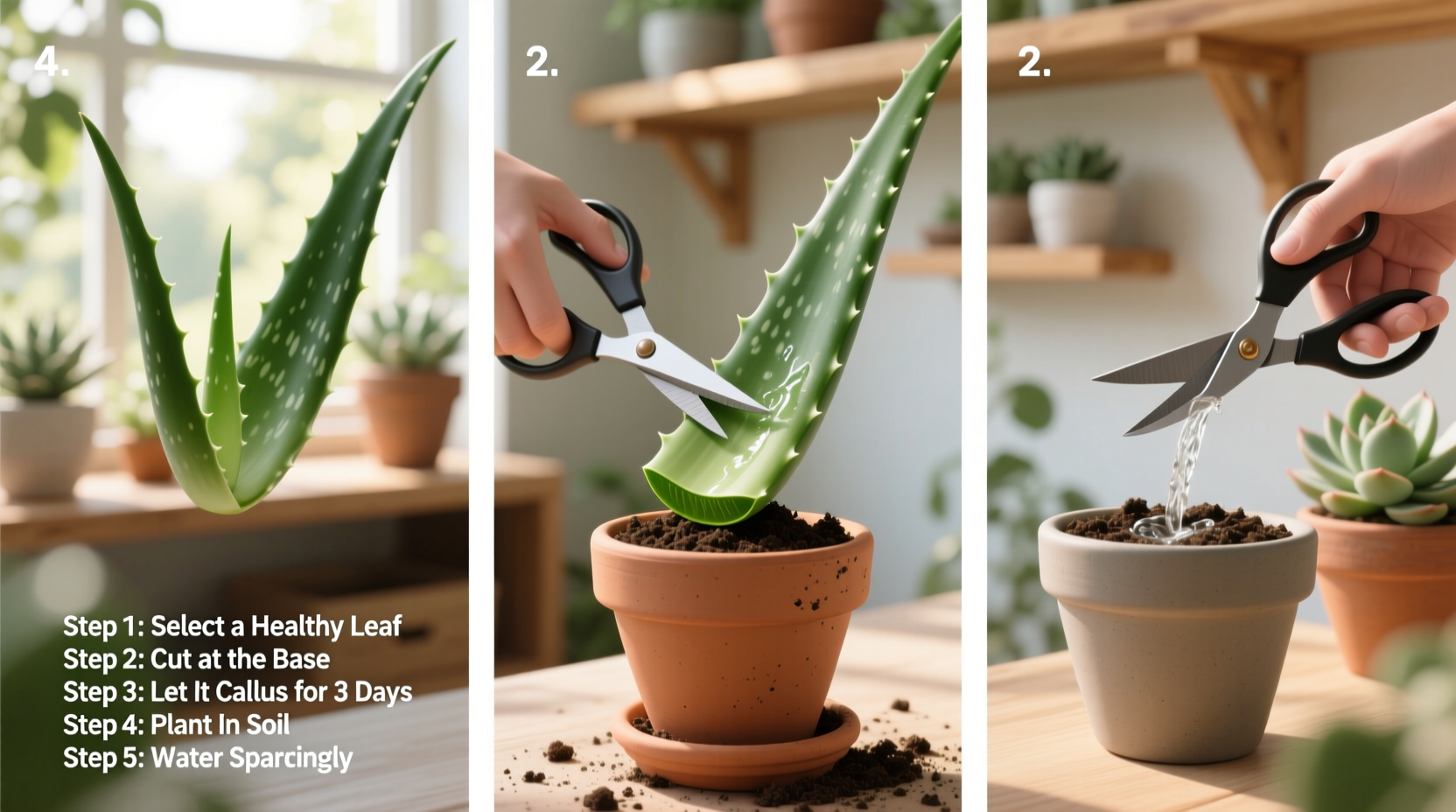 how to grow aloe vera plant from leaf